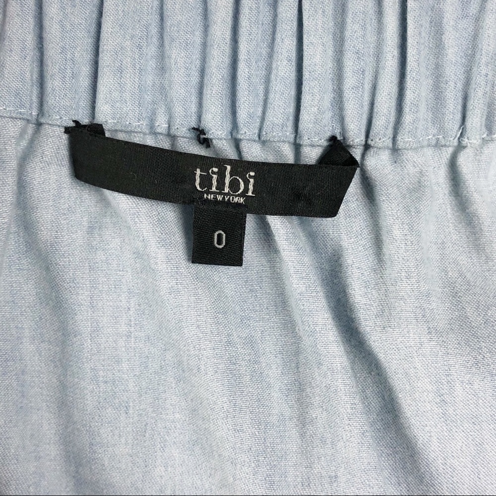 Tibi Off The Shoulder Chambray Tunic Sz 0 - Picture 6 of 8